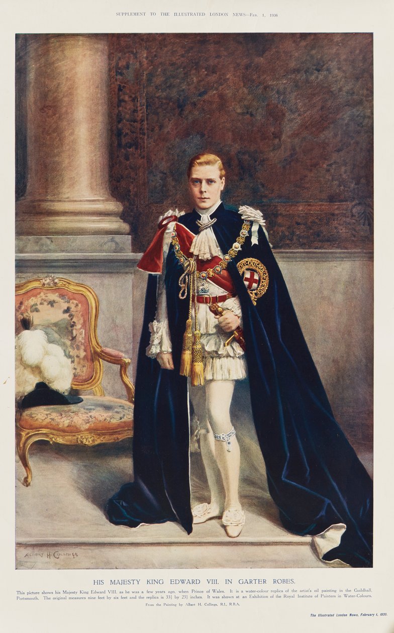 König Edward VIII. als Prinz von Wales von Albert Henry (after) Collings