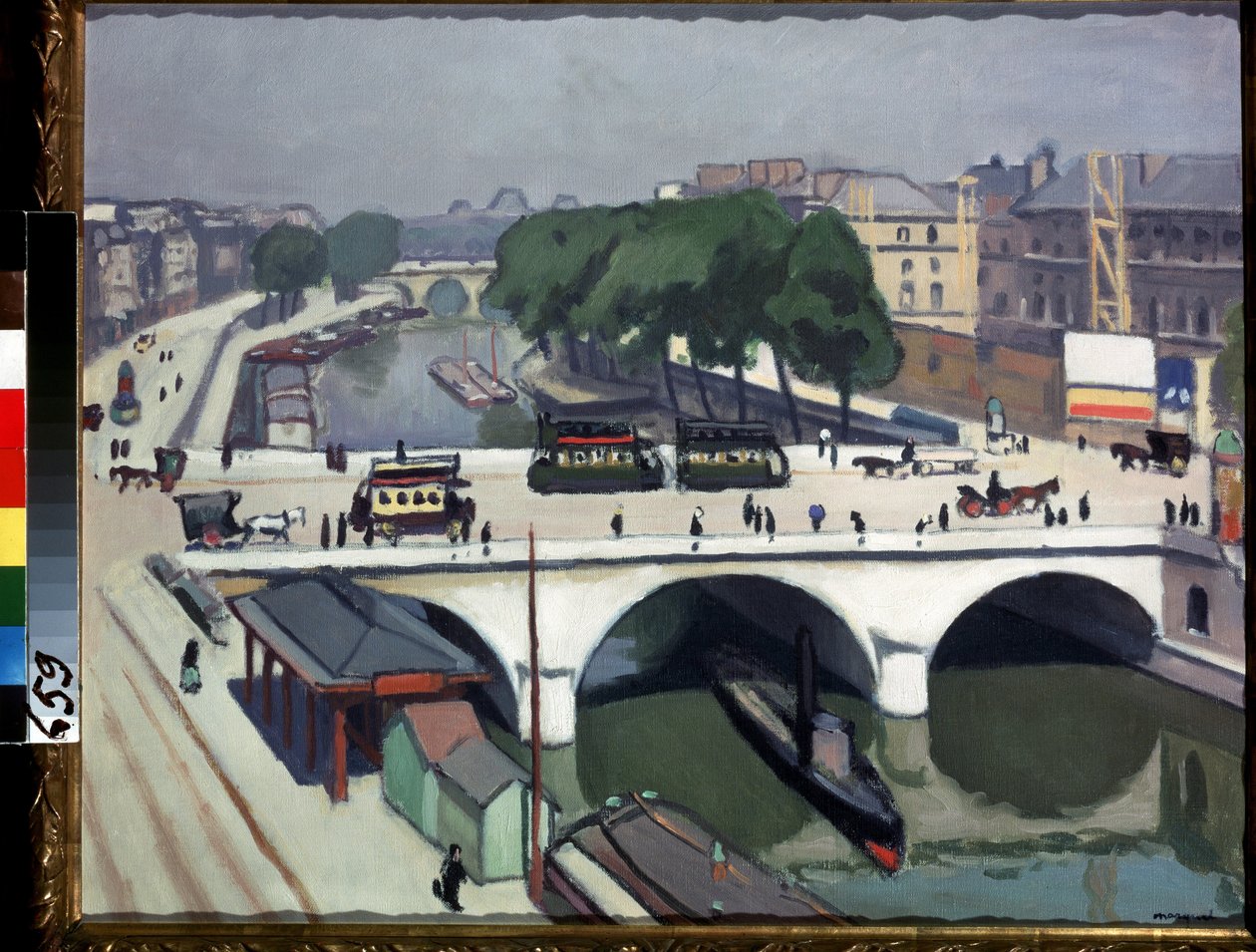 "Die Saint-Michel-Brücke in Paris und das Quai des Grands-Augustins". Gemälde von Pierre Albert Marquet (1875-1947) von Albert Marquet