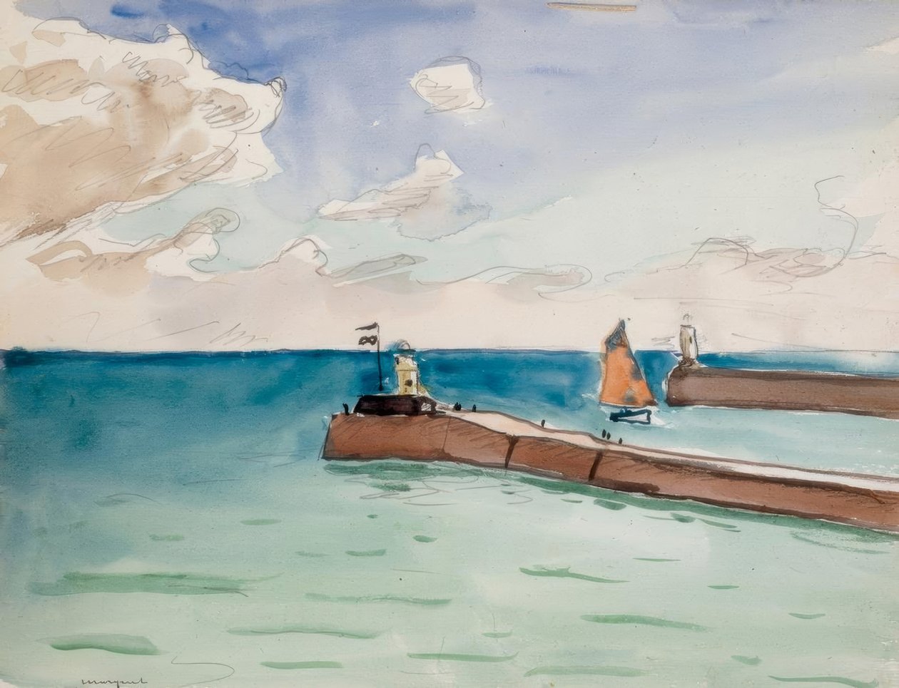 Les Sables d’Olonne, Hafeneinfahrt von Albert Marquet