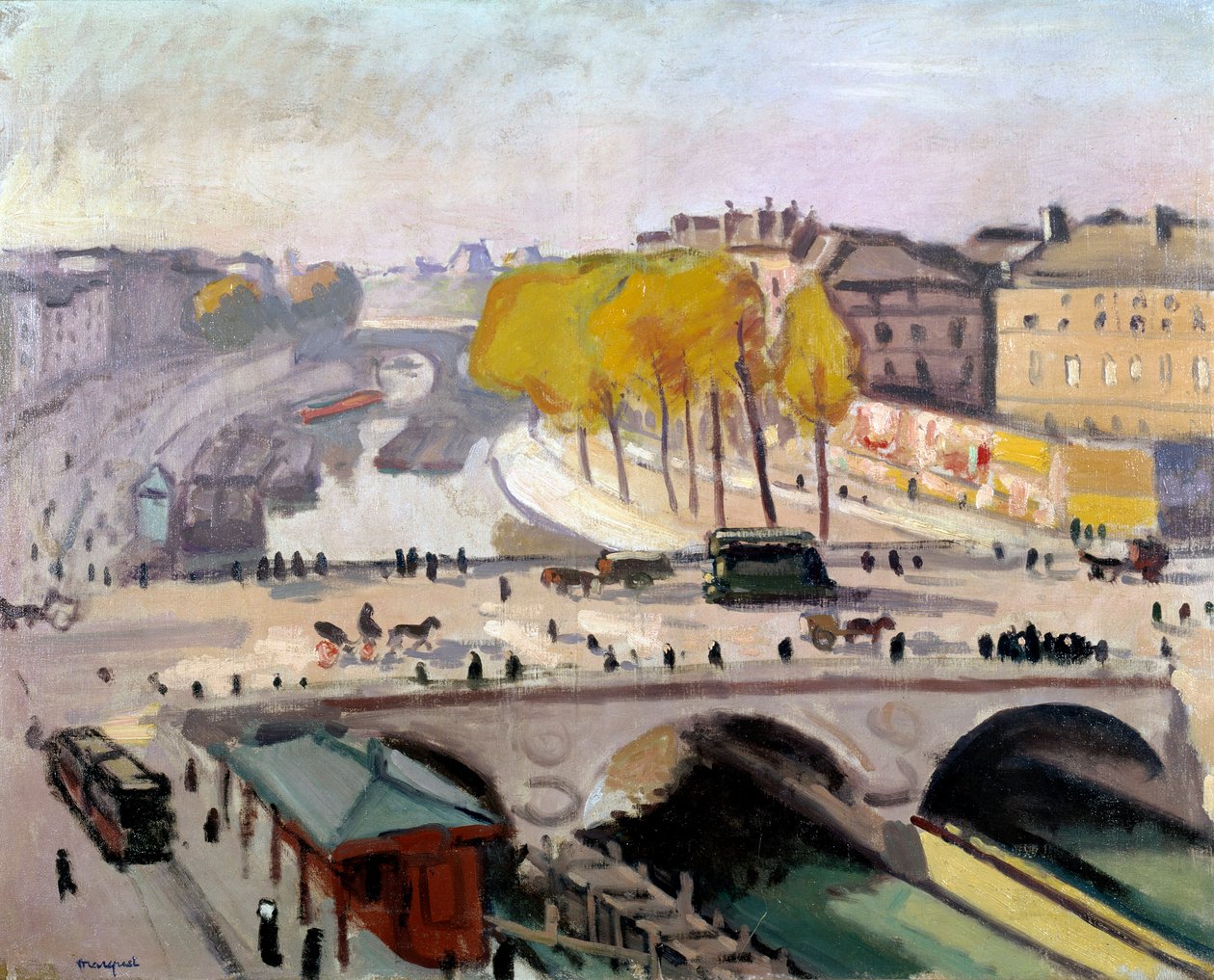 Die Pont Saint Michel und der Quai des Grands Augustins in Paris von Albert Marquet