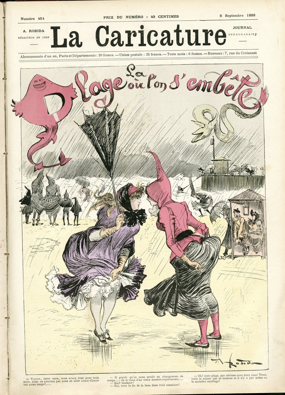 Illustration von Albert Robida für das Cover von La Caricature (1880) von Albert Robida