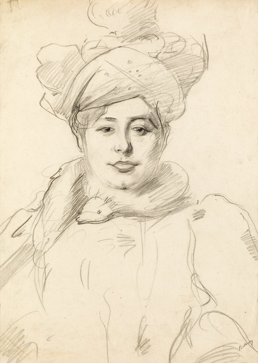 Frau mit Hut, um 1905 von Albert de Belleroche