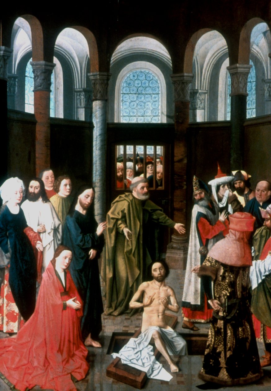 Die Auferweckung des Lazarus, Mitte 15. Jahrhundert von Albert van Ouwater