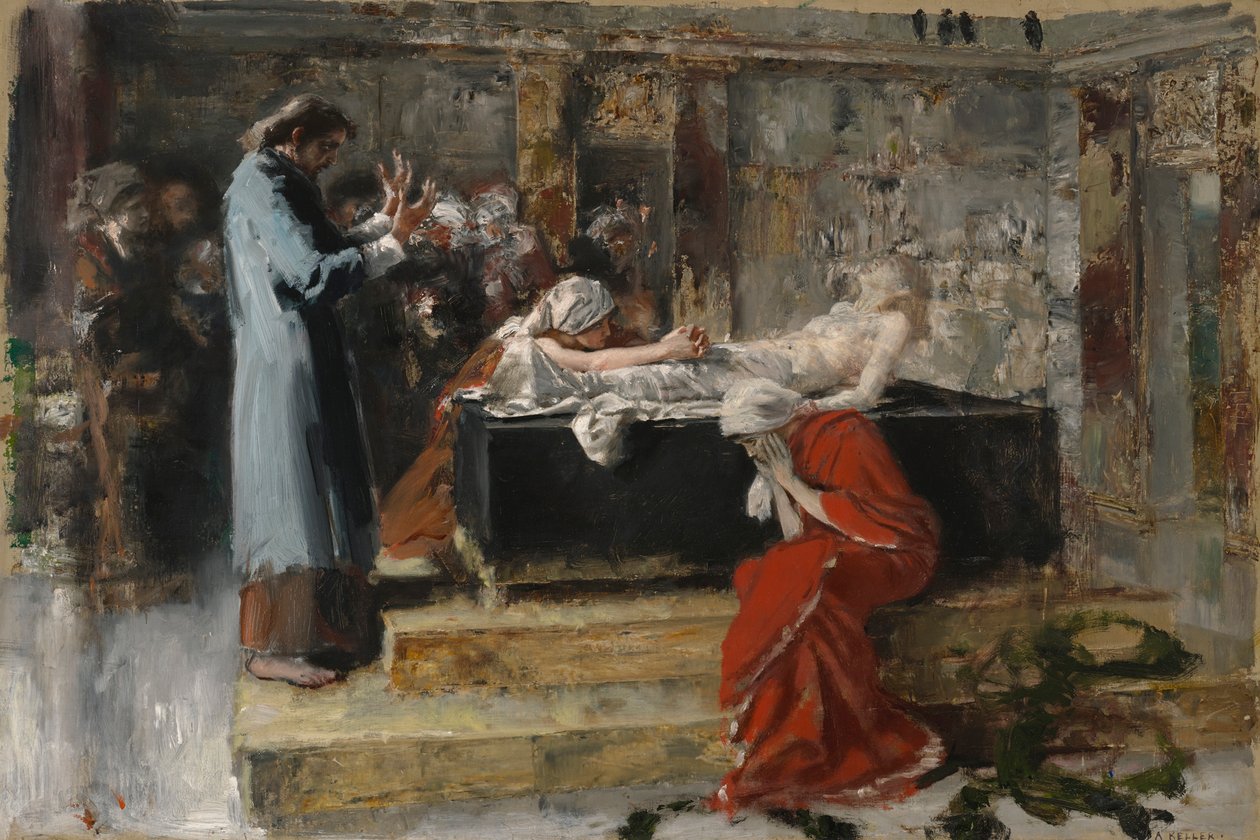 Die Auferweckung des Jairi Töchterlein von Albert von Keller