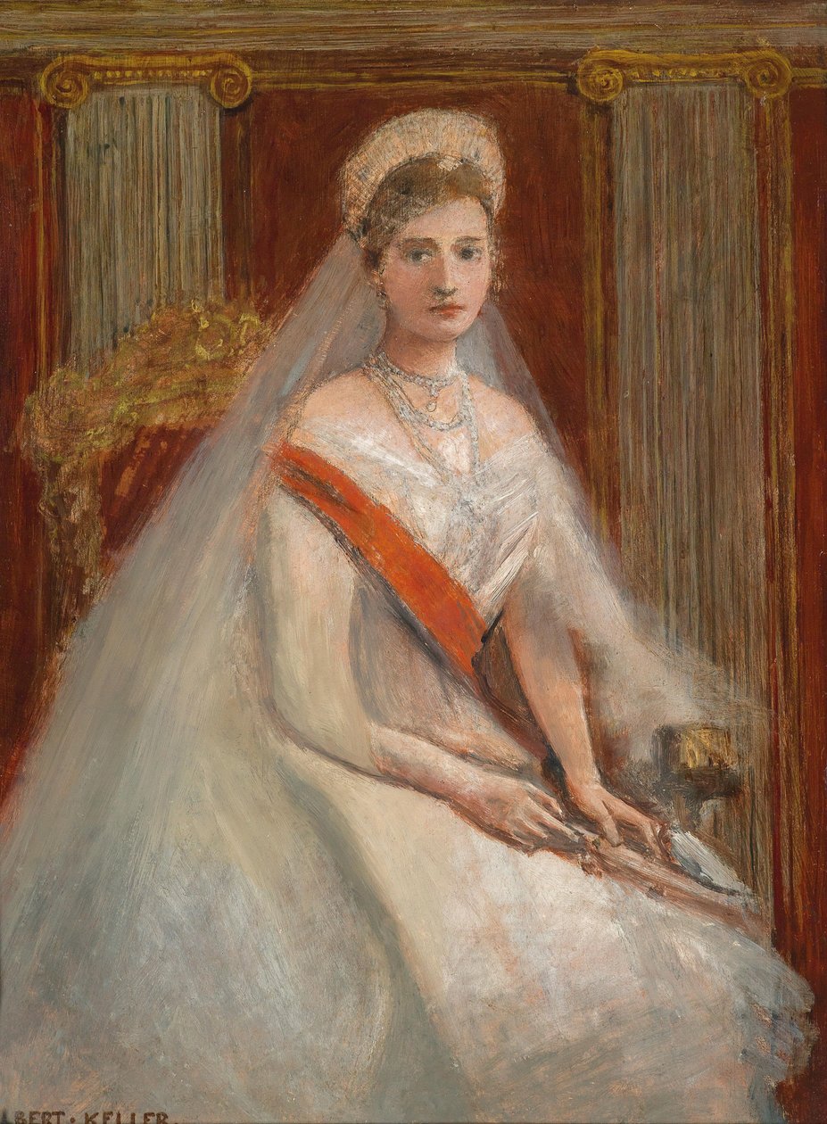 Porträt der Kaiserin Alexandra Fjodorowna von Russland 1872-1918, die Frau von Zar Nikolaus II. von Albert von Keller