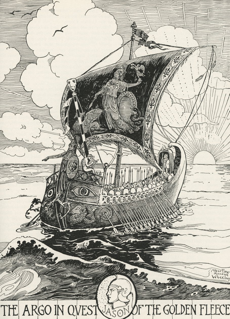 Jason und die Argonauten auf der Argo von Albertine Randall Wheelan