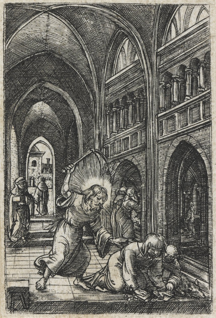 Christus vertreibt die Geldwechsler aus dem Tempel, ca. 1519 von Albrecht Altdorfer