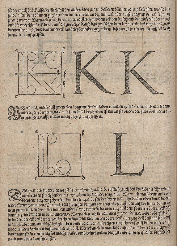 Konstruktion von Buchstaben von Albrecht Dürer