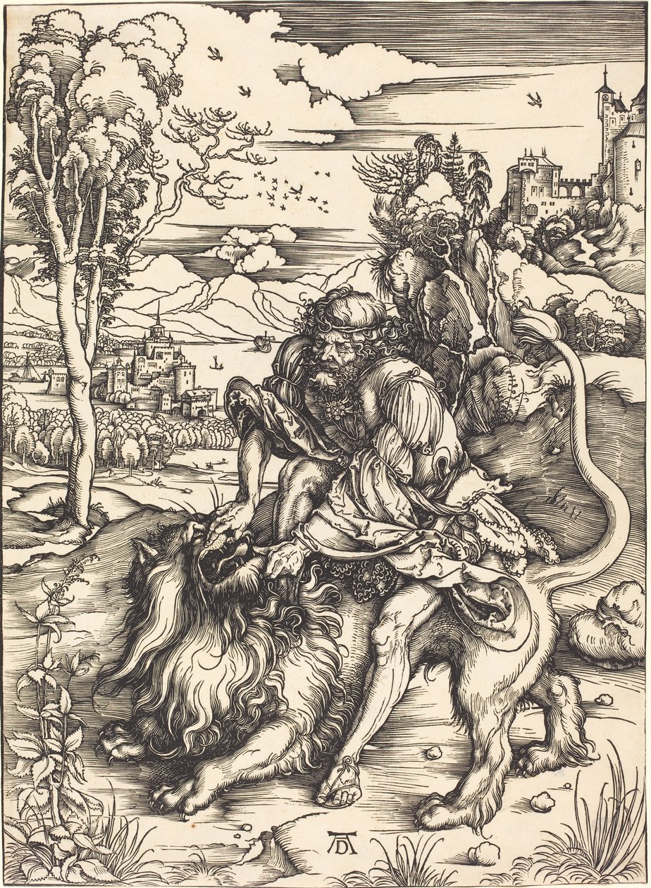 Samson kämpft mit dem Löwen von Albrecht Dürer
