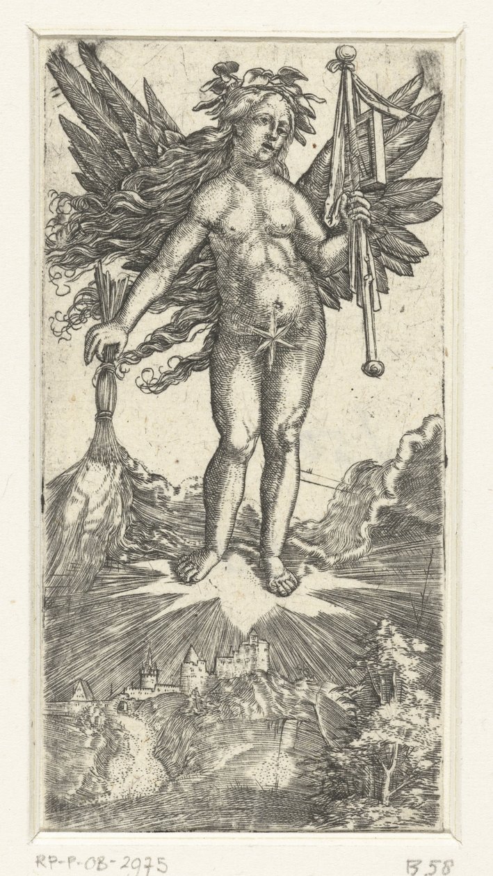 Allegorische weibliche Figur mit Flügeln von Albrecht Altdorfer