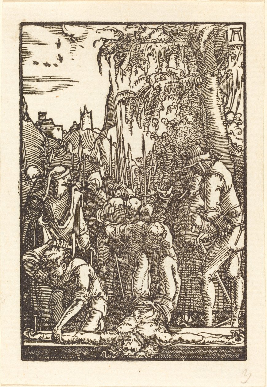 Christus ans Kreuz genagelt von Albrecht Altdorfer