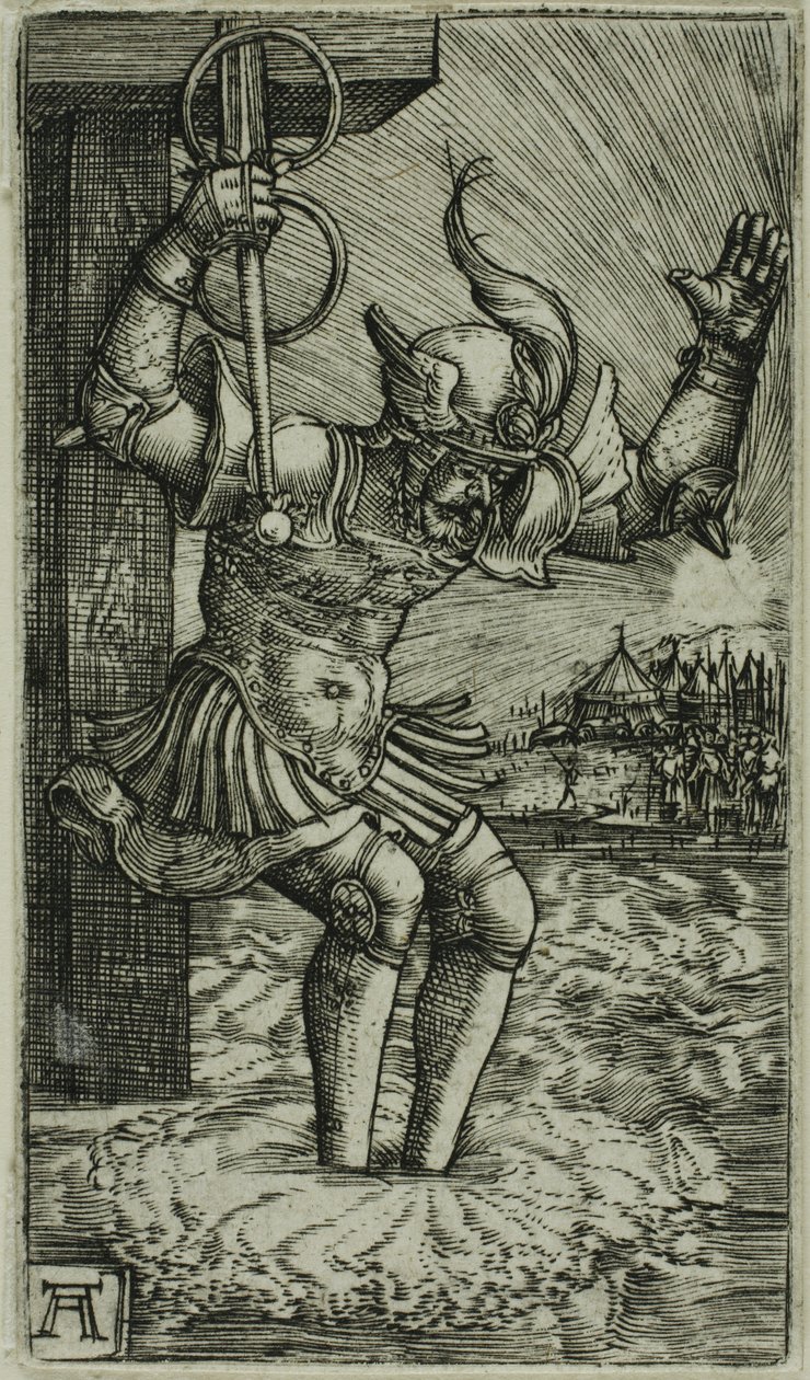 Horatius Cocles springt in den Tiber von Albrecht Altdorfer