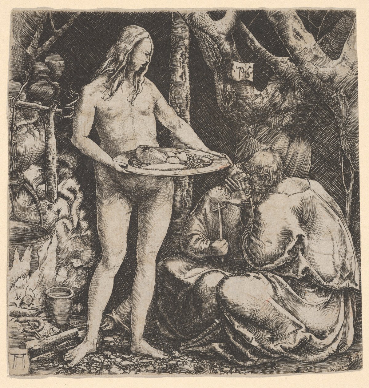 Versuchung der zwei Einsiedler von Albrecht Altdorfer