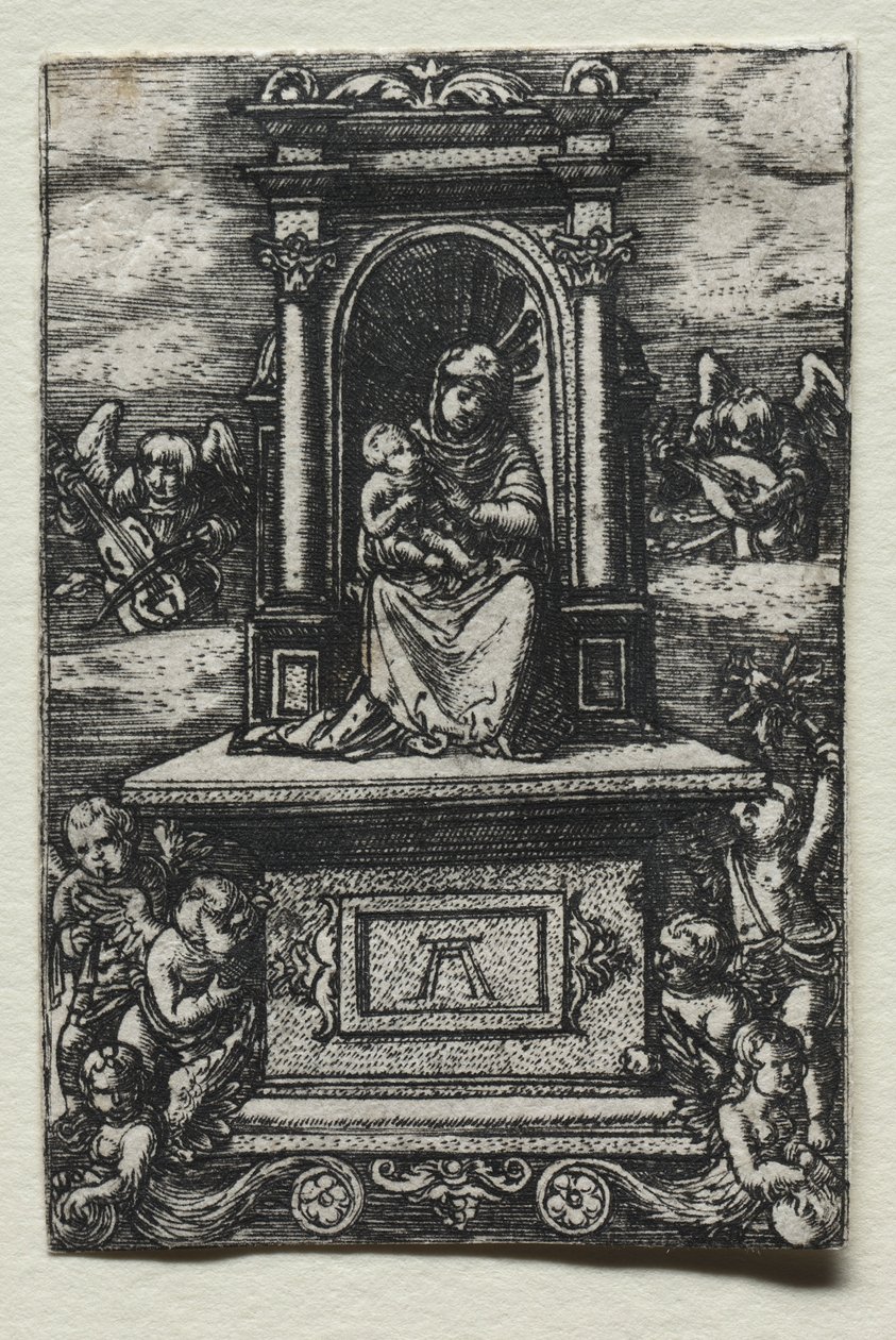 Die schöne Jungfrau von Regensburg auf einem Altar von Albrecht Altdorfer