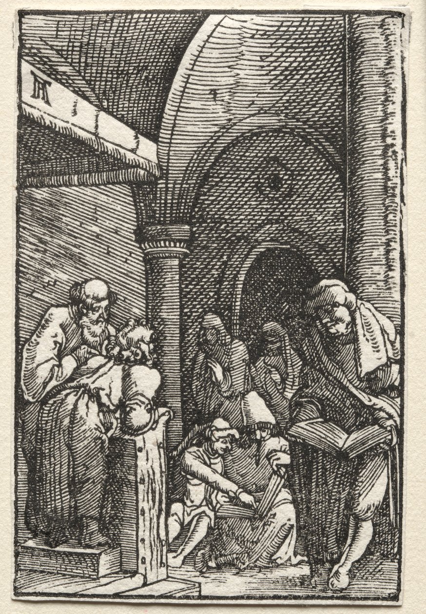 Der Fall und die Erlösung des Menschen: Christus im Streitgespräch mit den Doktoren, um 1515 von Albrecht Altdorfer