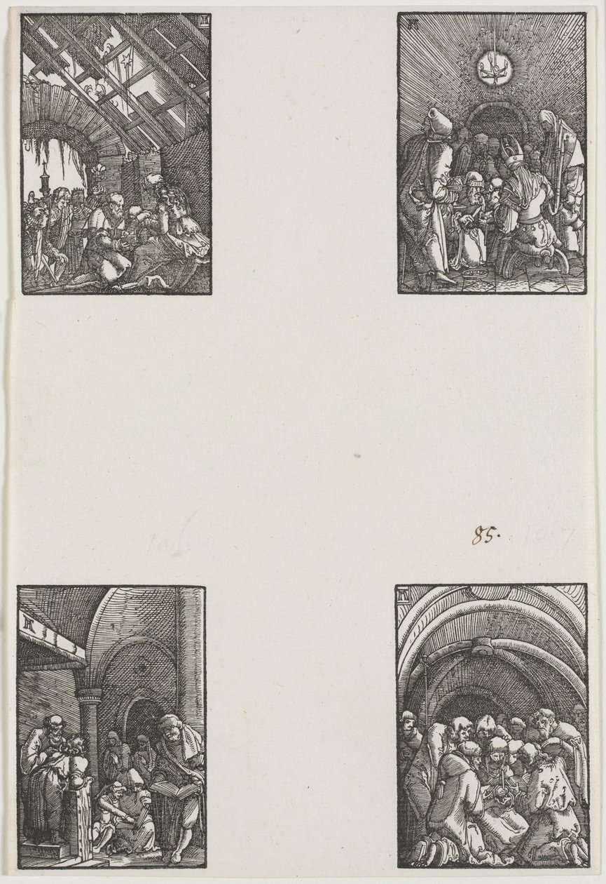 Der Fall und die Erlösung des Menschen, ca. 1515 von Albrecht Altdorfer