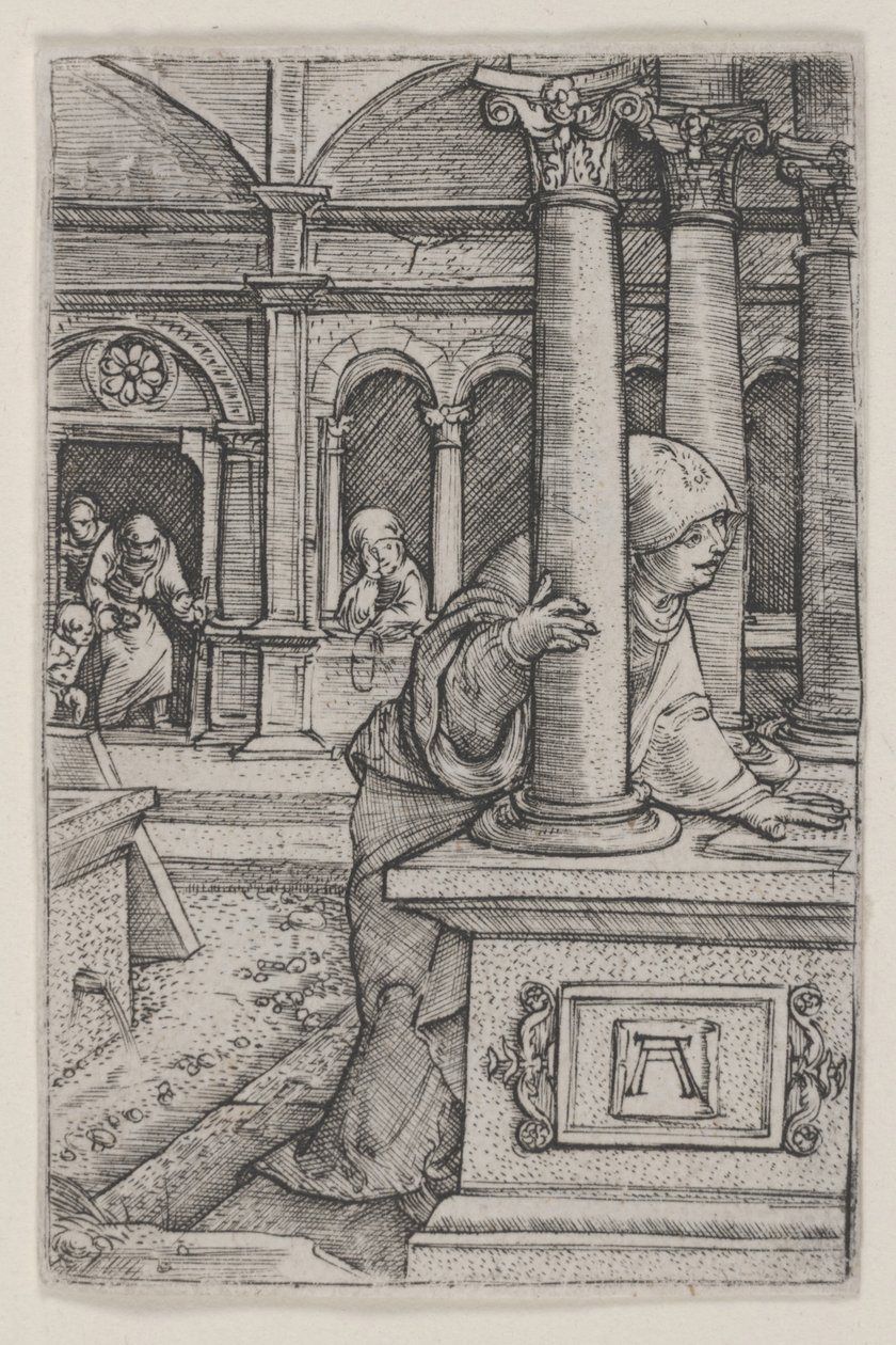 Die Jungfrau sucht Jesus im Tempel von Albrecht Altdorfer