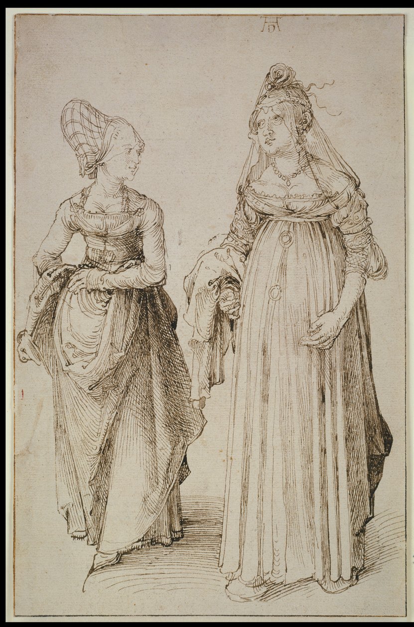 Eine Dame aus Nürnberg und eine Dame aus Venedig von Albrecht Dürer
