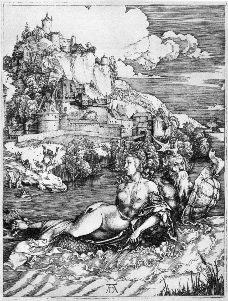 Ein Seeungeheuer entführt eine Prinzessin, 1500, 1936 von Albrecht Dürer