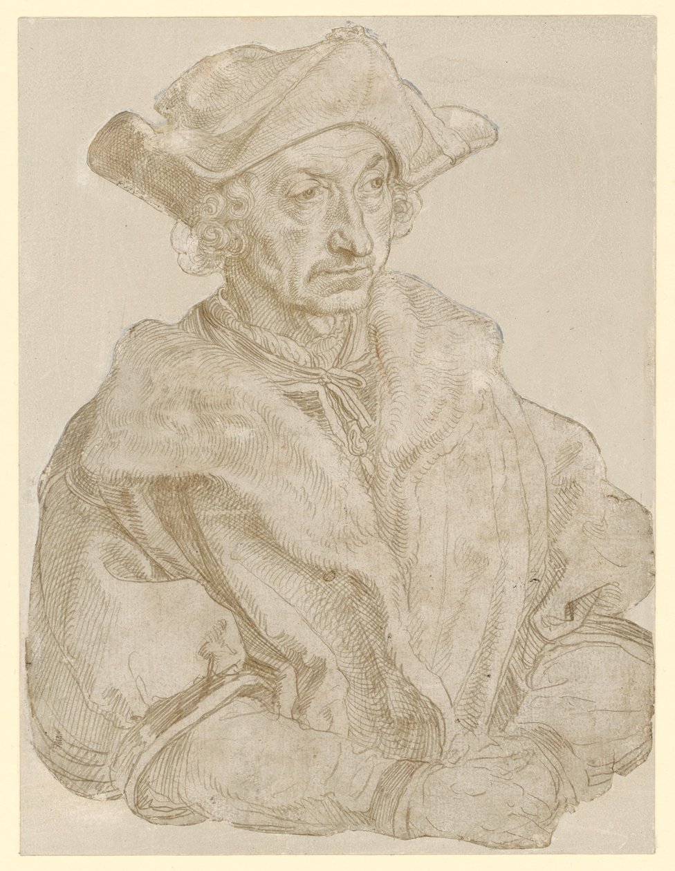 Bildnis eines älteren bartlosen Mannes (Sebastian Brant?) von Albrecht Dürer
