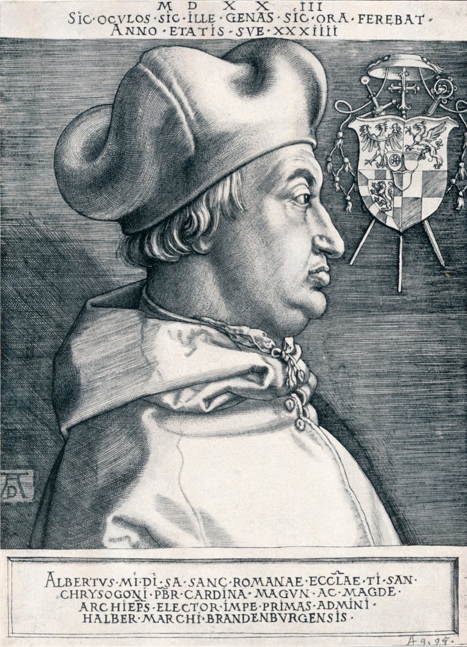 Kardinal Albrecht von Brandenburg Der Große Kardinal, 1523 von Albrecht Dürer