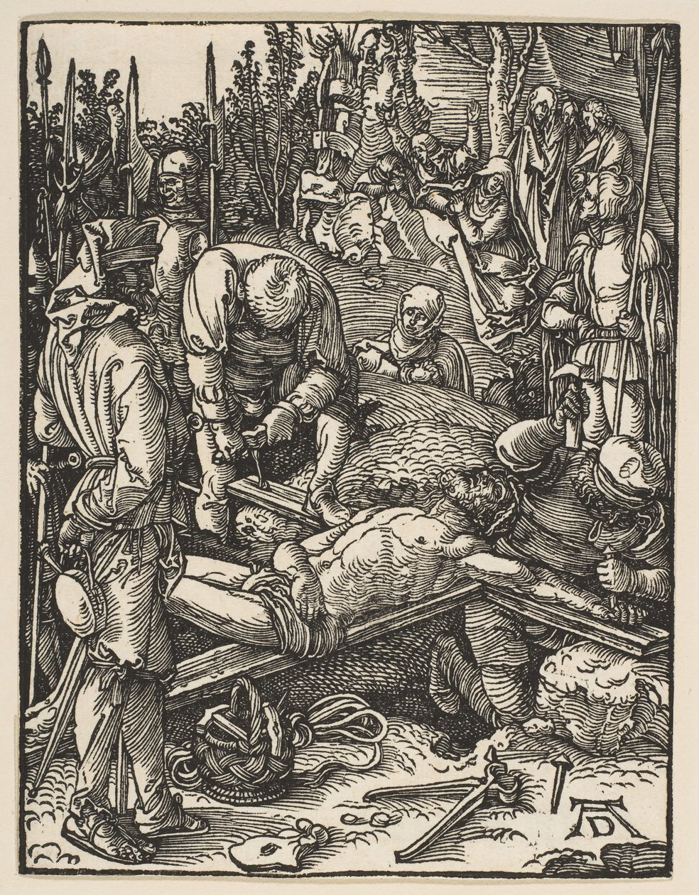 Christus ans Kreuz genagelt, aus Die Kleine Passion, ca. 1509
