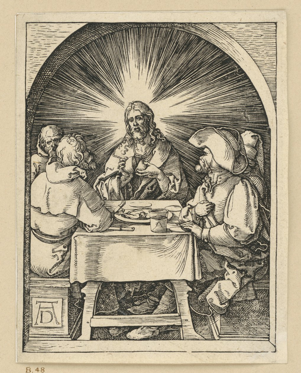 Christus in Emmaus (Kleine Passion) von Albrecht Dürer