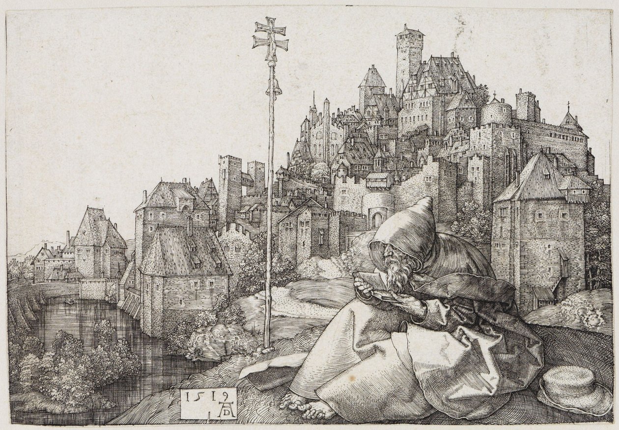 Der Heilige Antonius vor der Stadt von Albrecht Dürer