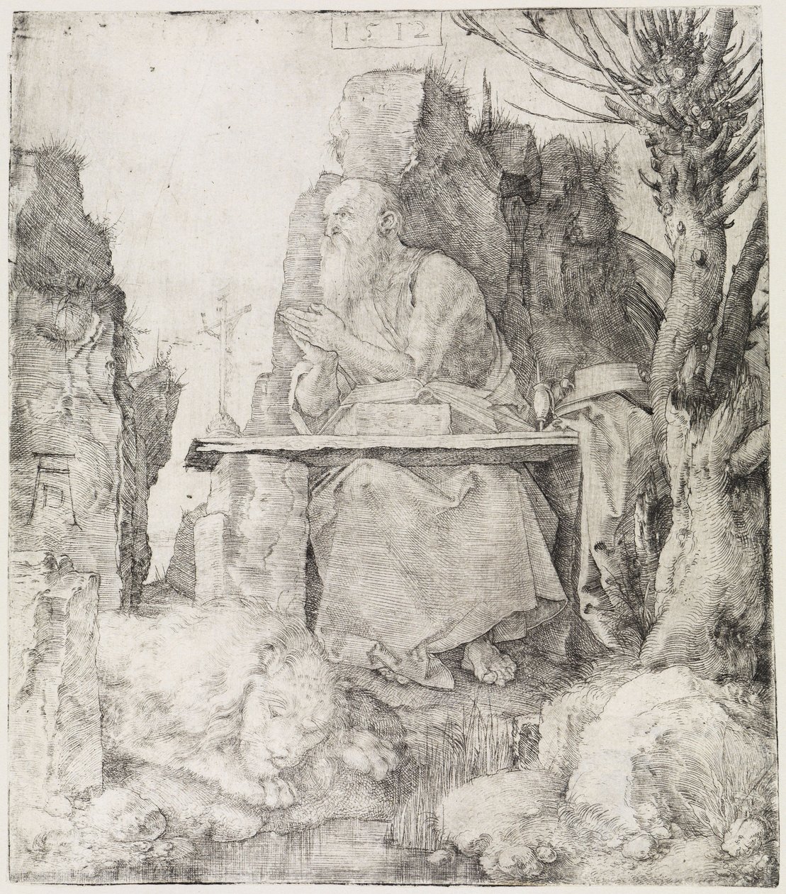 Der heilige Hieronymus neben dem Weidenbaum von Albrecht Dürer