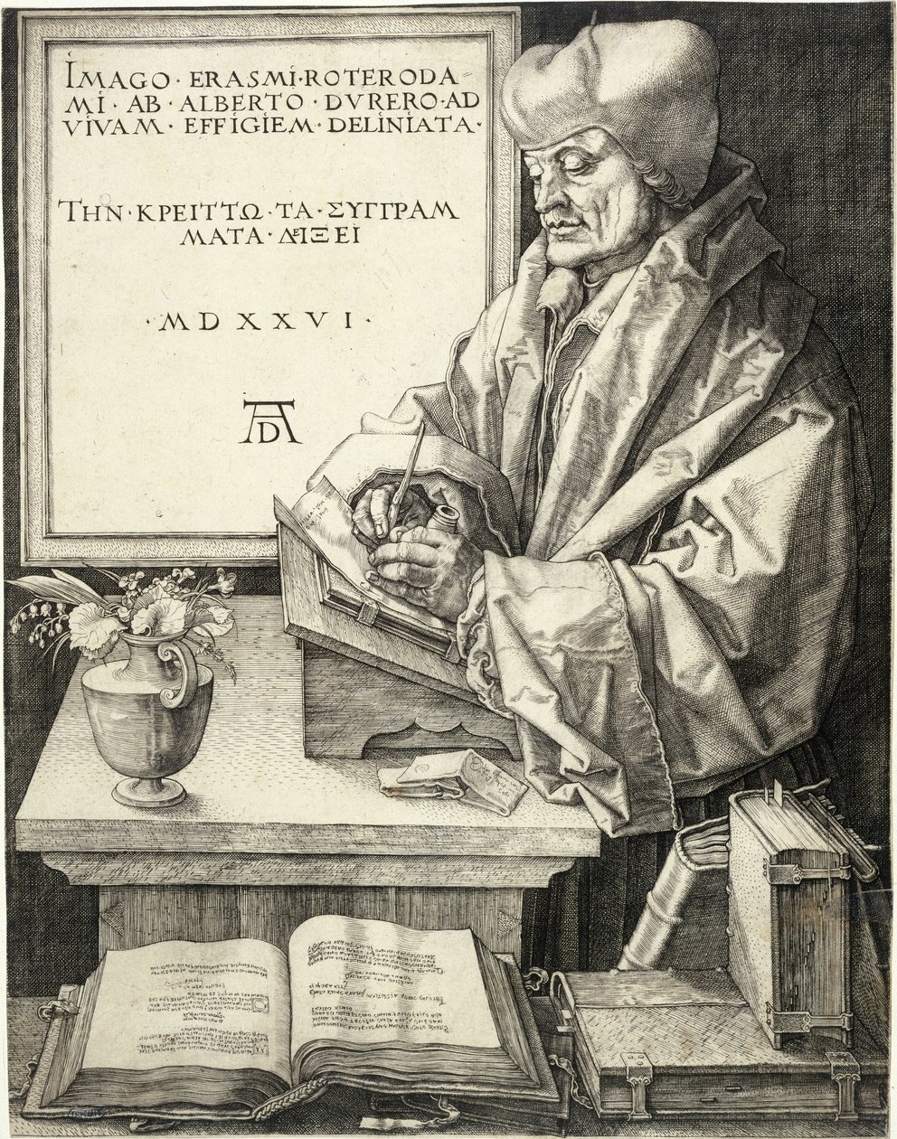 Erasmus von Rotterdam (Bartsch 107) von Albrecht Dürer