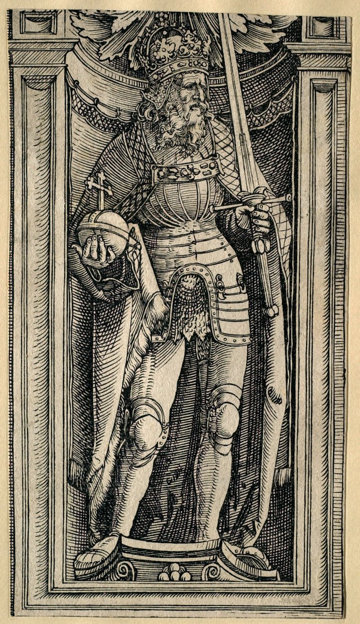 Figur von einer Säule des Bogens von Albrecht Dürer