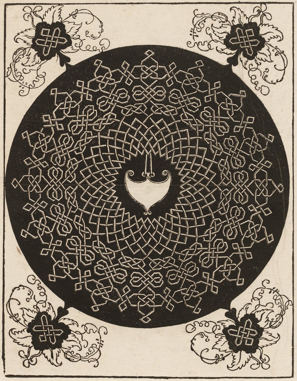 Erster Knoten mit herzförmigem Schild von Albrecht Dürer
