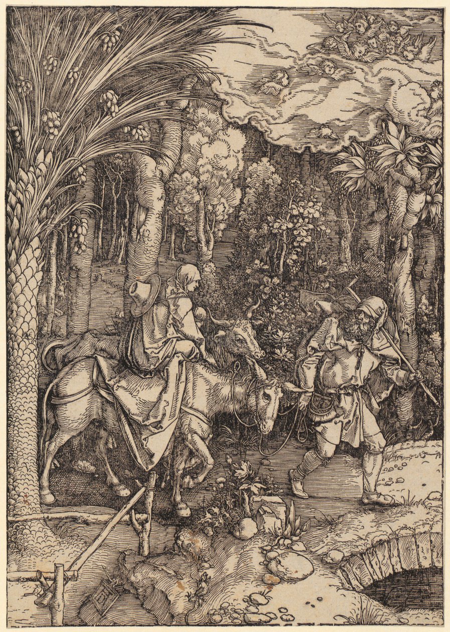 Flucht nach Ägypten, Blatt 14 der Folge "Das Marienleben" von Albrecht Dürer