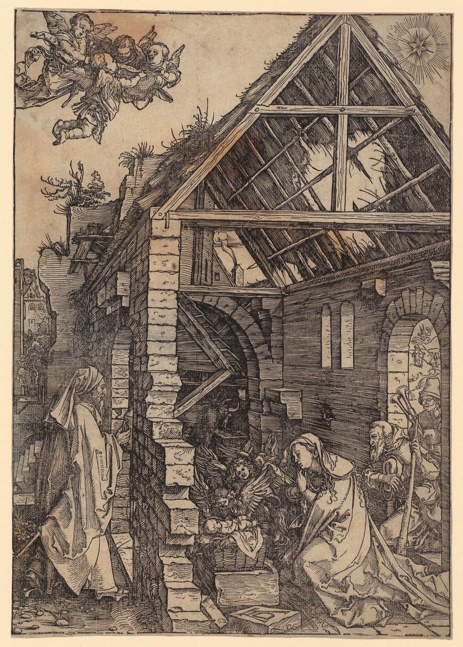 Geburt Christi, Blatt 10 der Folge „Das Marienleben“ von Albrecht Dürer