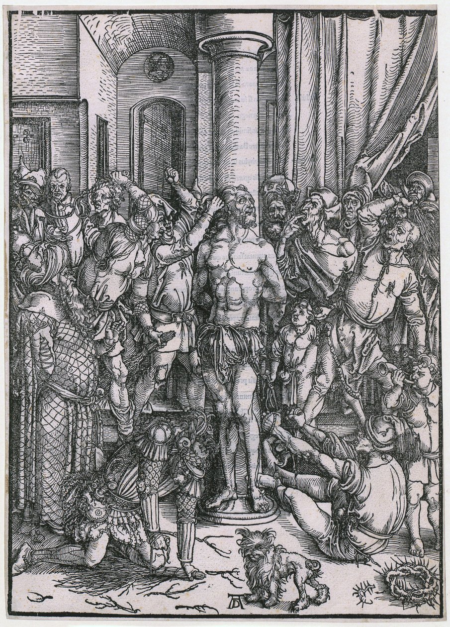 Geißelung Christi, Blatt 5 der Folge „Die Große Passion“ von Albrecht Dürer