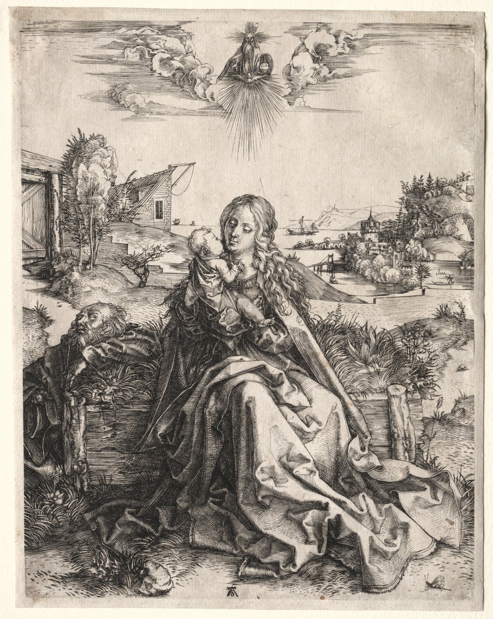 Heilige Familie mit dem Schmetterling, ca. 1495 von Albrecht Dürer