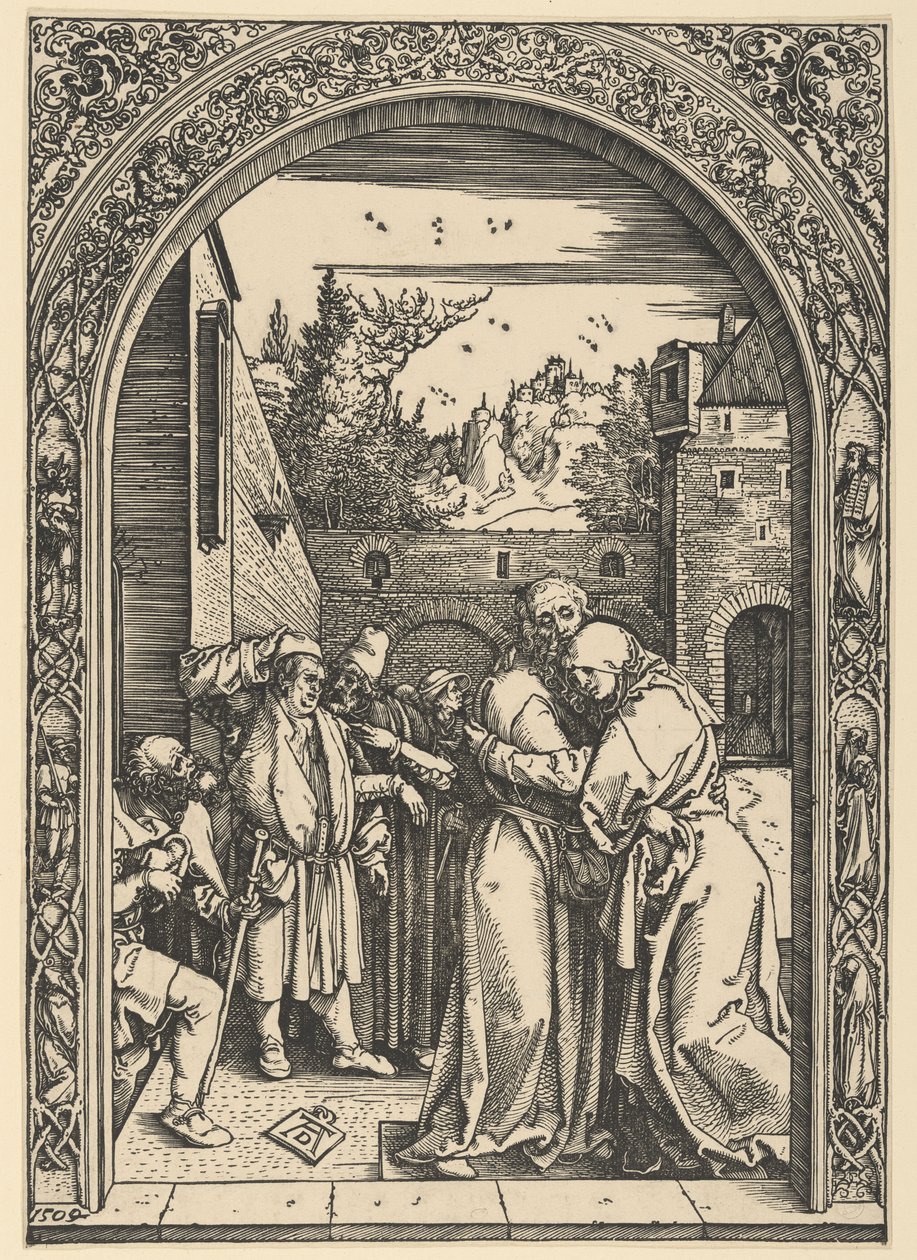 Joachim und Anna am Goldenen Tor, aus Das Leben der Jungfrau von Albrecht Dürer