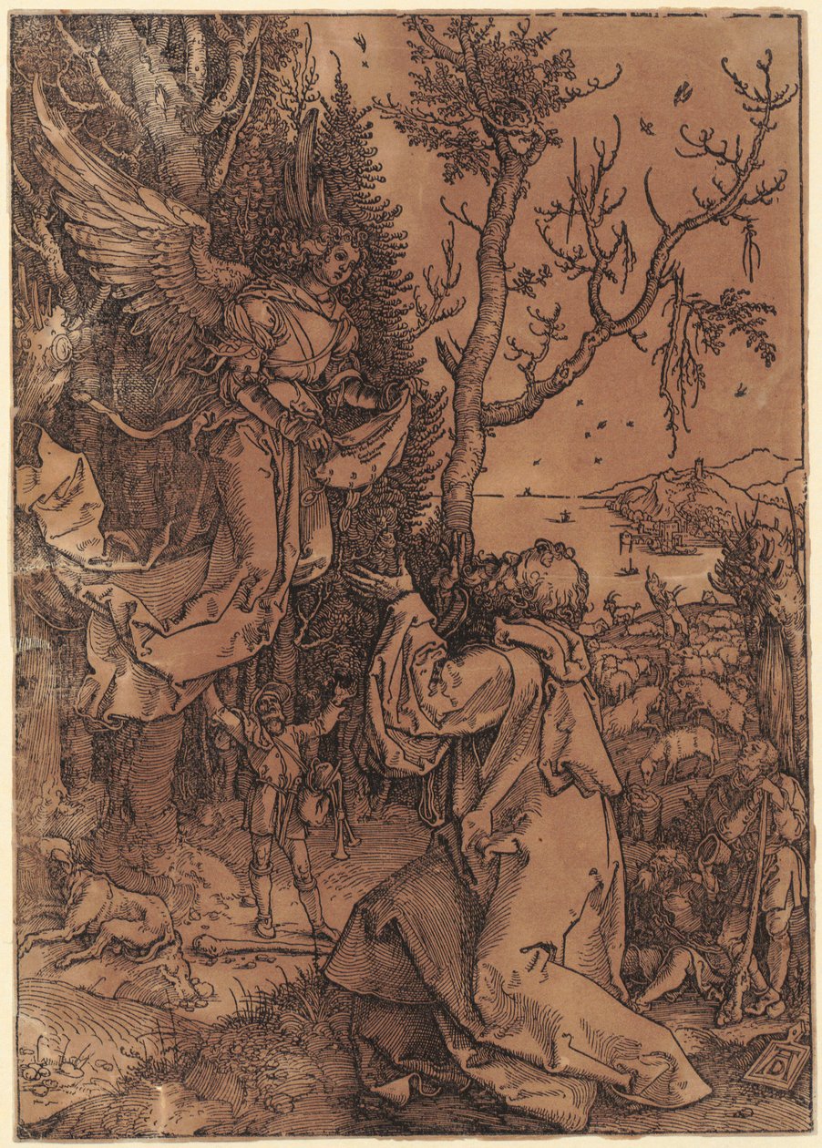 Joachim auf dem Felde, Blatt 3 der Folge „Das Marienleben“ von Albrecht Dürer