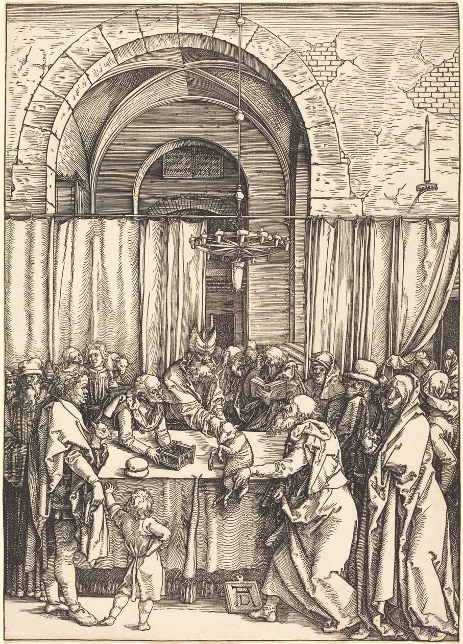 Joachims Opfer wird zurückgewiesen von Albrecht Dürer