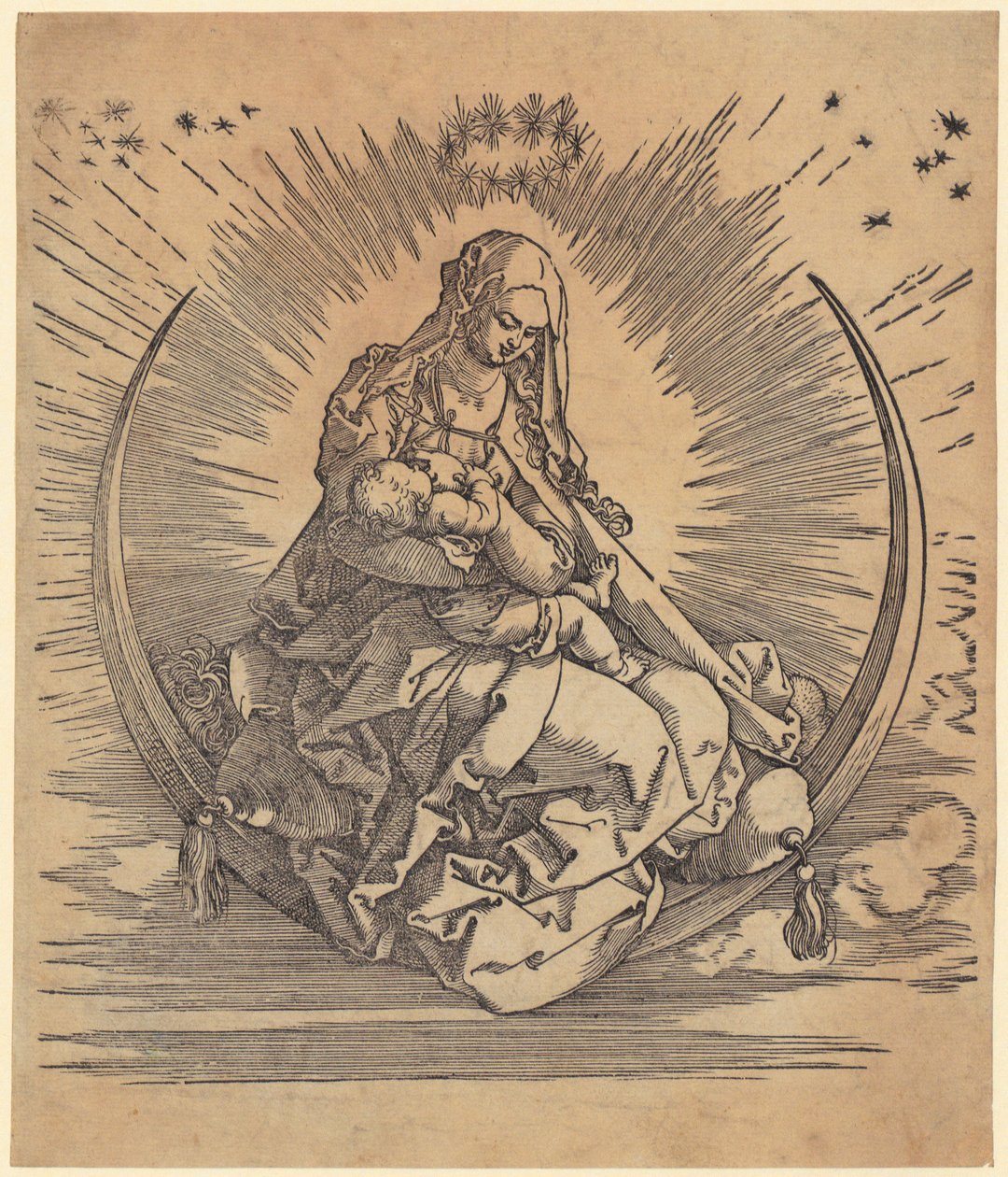 Joachims Opfer wird vom Hohenpriester zurückgewiesen, Blatt 2 der Folge "Das Marienleben" von Albrecht Dürer
