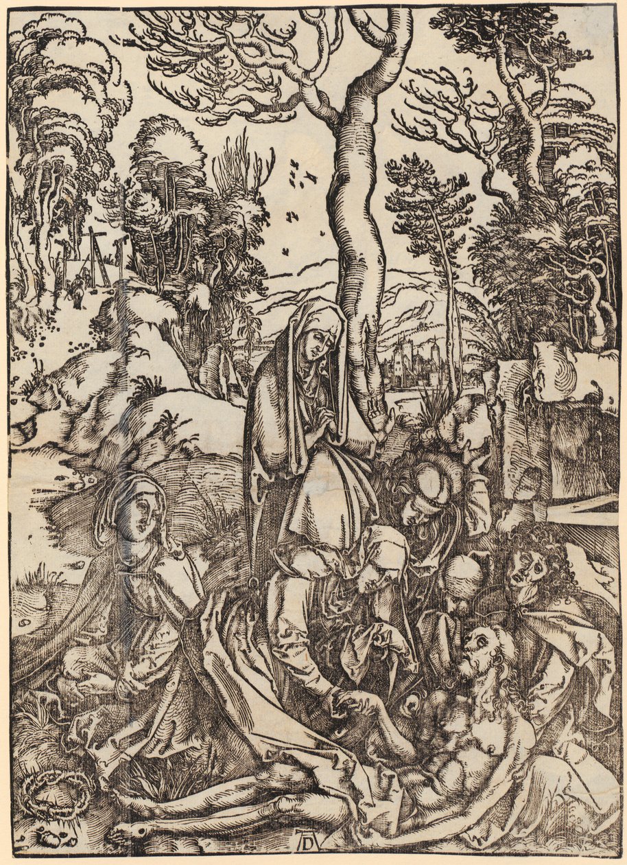 Johannes vor Gottvater und den Ältesten, II. Figur, Blatt 4 der Folge „Die Apokalypse“ von Albrecht Dürer