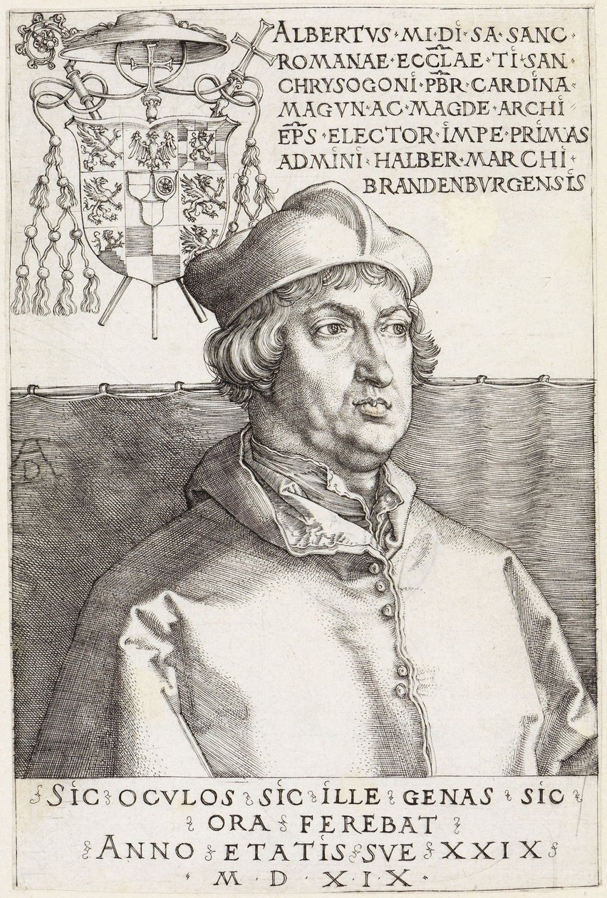 Kardinal Albrecht von Brandenburg (Der kleine Kardinal) von Albrecht Dürer