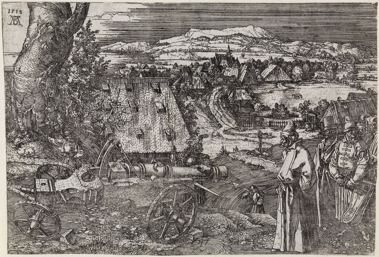 Landschaft mit Kanone (Die große Kanone; Die Kanone) von Albrecht Dürer
