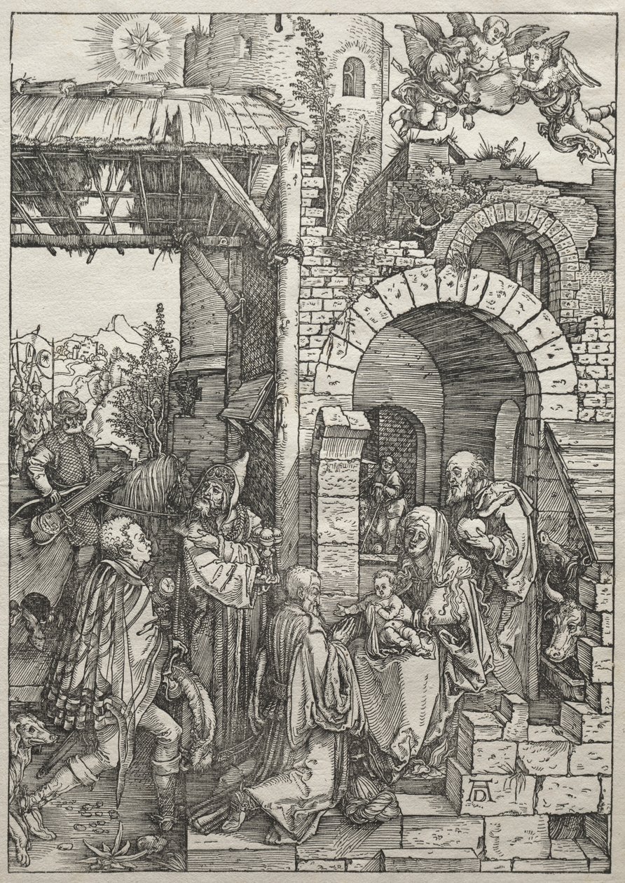 Leben der Jungfrau: Anbetung der Heiligen Drei Könige von Albrecht Dürer