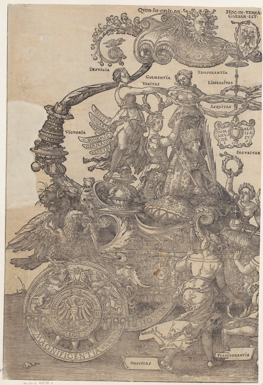 Linke Wagenhälfte, Blatt 1 der Folge "Der große Triumphwagen" von Albrecht Dürer