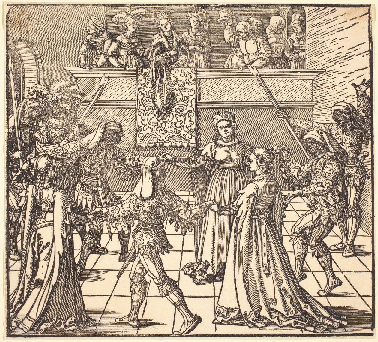 Maskentanz mit Fackeln von Albrecht Dürer
