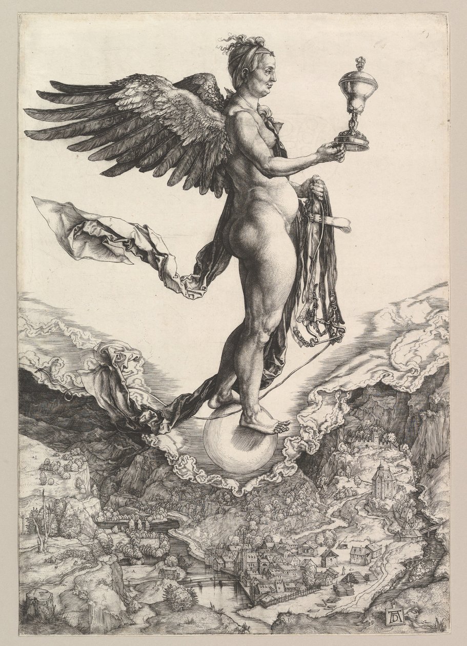 Nemesis Das große Glück, 1501-2 von Albrecht Dürer