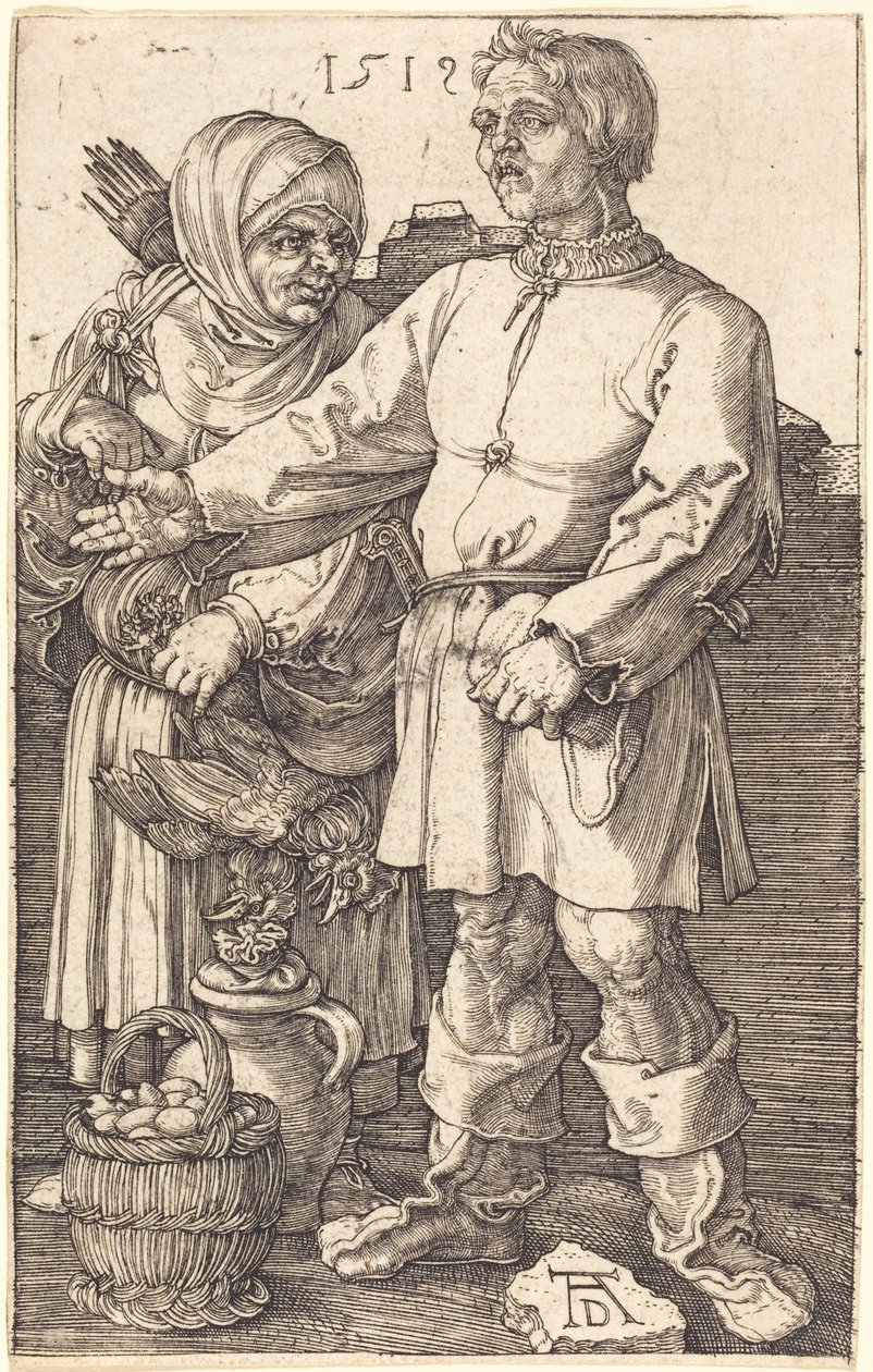 Bauernpaar auf dem Markt von Albrecht Dürer