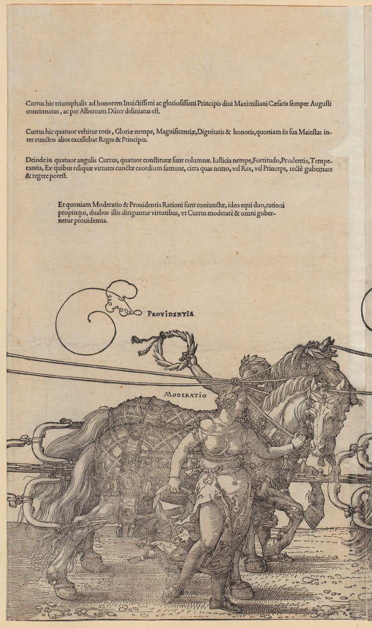 Providentia, Blatt 3 der Folge "Der große Triumphwagen" von Albrecht Dürer