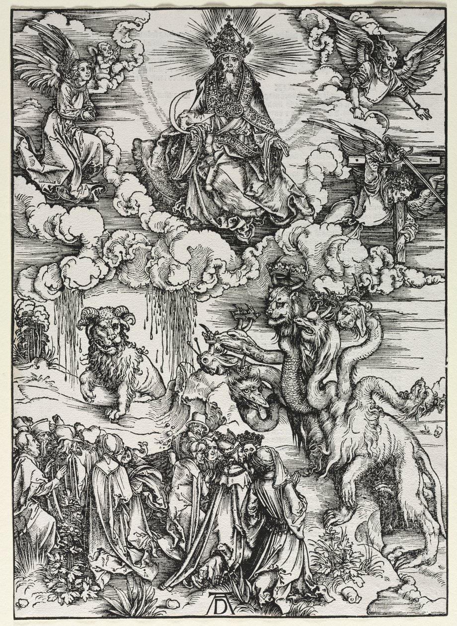 Offenbarung des Johannes: Tier mit Widderhörnern, 1511 von Albrecht Dürer